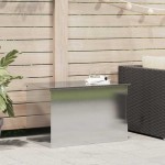 vidaXL Cutie de depozitare exterioară Argintiu 80 x 50,5 x 50 cm Oțel