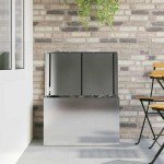 vidaXL Cutie de depozitare exterioară Argintiu 80 x 50,5 x 50 cm Oțel