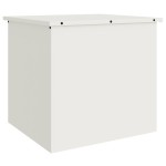 vidaXL Cutie de depozitare exterioară Alb 55 x 50,5 x 50 cm Oțel