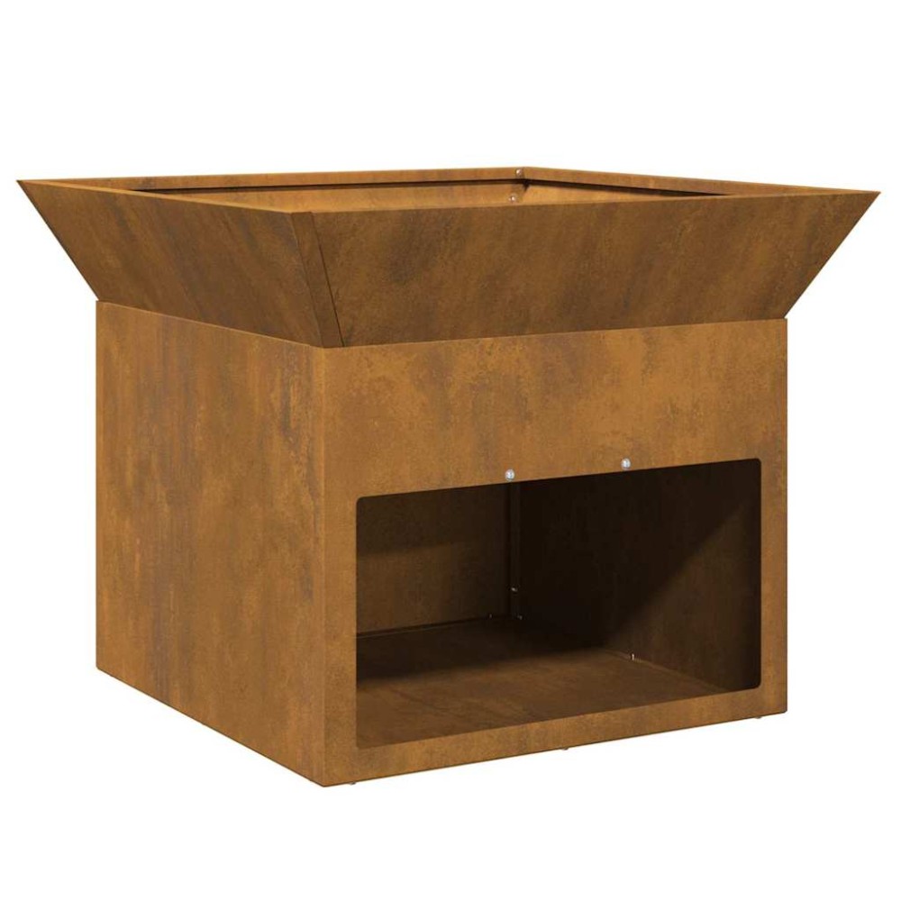vidaXL Cuptor de foc Ruginit 50 x 50 x 40 cm