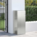 vidaXL Cutie pentru colet Negru 41 x 38 x 103 cm Oțel galvanizat vidaXL Cutie pentru colet Negru 41 x 38 x 103 cm Oțel galvanizat