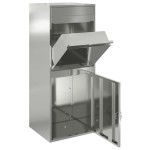 vidaXL Cutie pentru colet Negru 41 x 38 x 103 cm Oțel galvanizat vidaXL Cutie pentru colet Negru 41 x 38 x 103 cm Oțel galvanizat