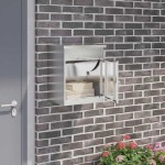 vidaXL Cutie pentru colet Negru 47.5 x 38 x 59 cm Oţel inoxidabil