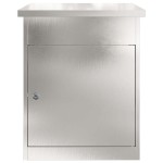 vidaXL Cutie pentru colet Negru 47.5 x 38 x 59 cm Oţel inoxidabil