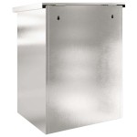 vidaXL Cutie pentru colet Negru 47.5 x 38 x 59 cm Oţel inoxidabil