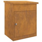 vidaXL Cutie pentru colet cu depozitare Ruginit 47.5 x 38 x 59 cm