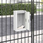 vidaXL cutie poștală cu depozitare cu ușă Alb 30 x 20 x 55 cm Oțel