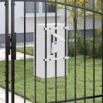 vidaXL cutie poștală cu depozitare cu ușă Alb 30 x 20 x 55 cm Oțel