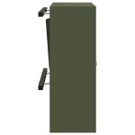 vidaXL cutie poștală cu depozitare Olivengrønn 30 x 20 x 55 cm Oțel