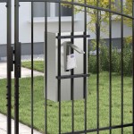 vidaXL cutie poștală cu ușă Negru 30 x 20 x 55 cm Oțel Galvanizat