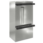 vidaXL cutie poștală cu ușă Negru 30 x 20 x 55 cm Oțel Galvanizat