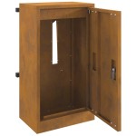 vidaXL cutie poștală cu depozitare cu ușă Ruginit 30 x 20 x 55 cm