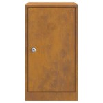 vidaXL cutie poștală cu depozitare cu ușă Ruginit 30 x 20 x 55 cm