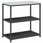 vidaXL Raft de depozitare pentru bucătărie Negru 60 x 50 x 92 cm Oţel vidaXL Raft de depozitare pentru bucătărie Negru 60 x 50 x 92 cm Oţel