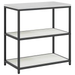 vidaXL Raft de depozitare pentru bucătărie Alb 60 x 50 x 92 cm Oţel