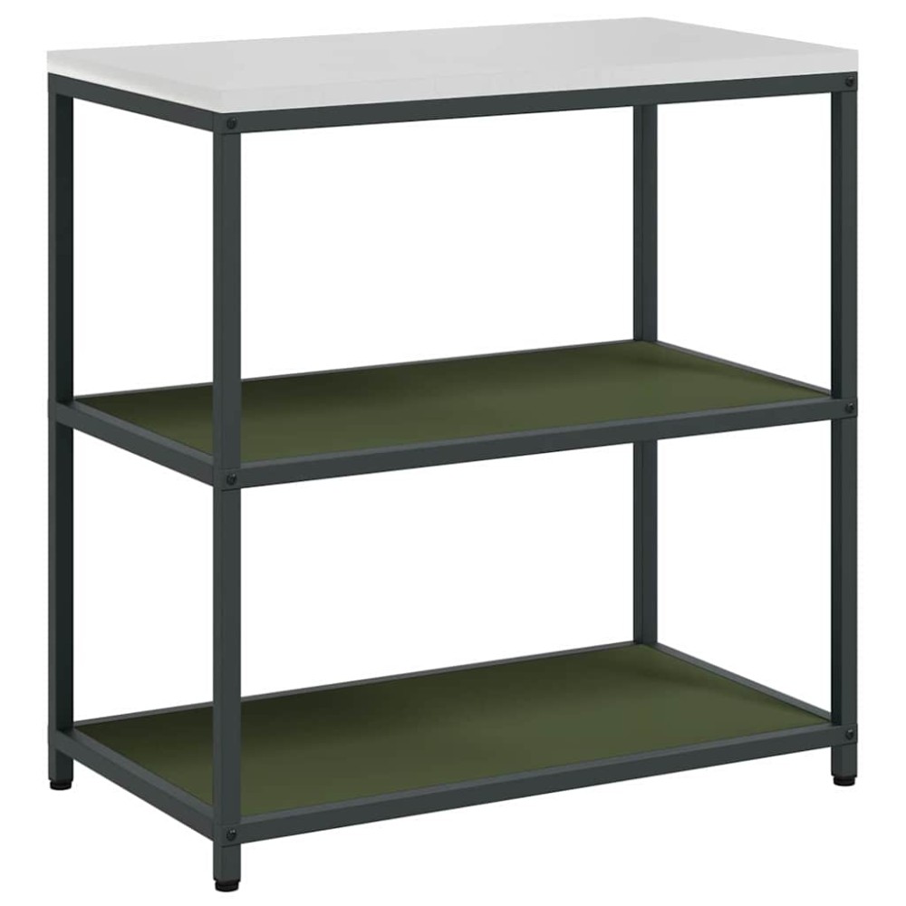 vidaXL Raft de depozitare pentru bucătărie Verde oliv 60 x 50 x 92 cm