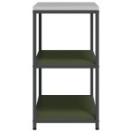 vidaXL Raft de depozitare pentru bucătărie cu raft Verde oliv Oţel