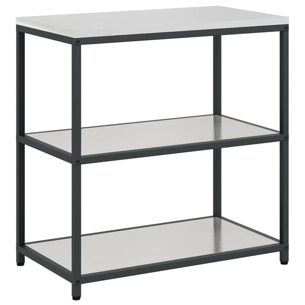 vidaXL Raft de depozitare pentru bucătărie Argintiu 60 x 50 x 92 cm