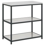 vidaXL Raft de depozitare pentru bucătărie Argintiu 60 x 50 x 92 cm