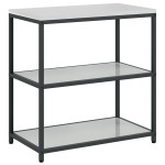 vidaXL Raft de depozitare pentru bucătărie Argintiu 60 x 50 x 92 cm
