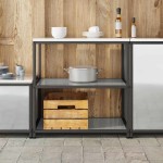 vidaXL Raft de depozitare pentru bucătărie Argintiu 60 x 50 x 92 cm
