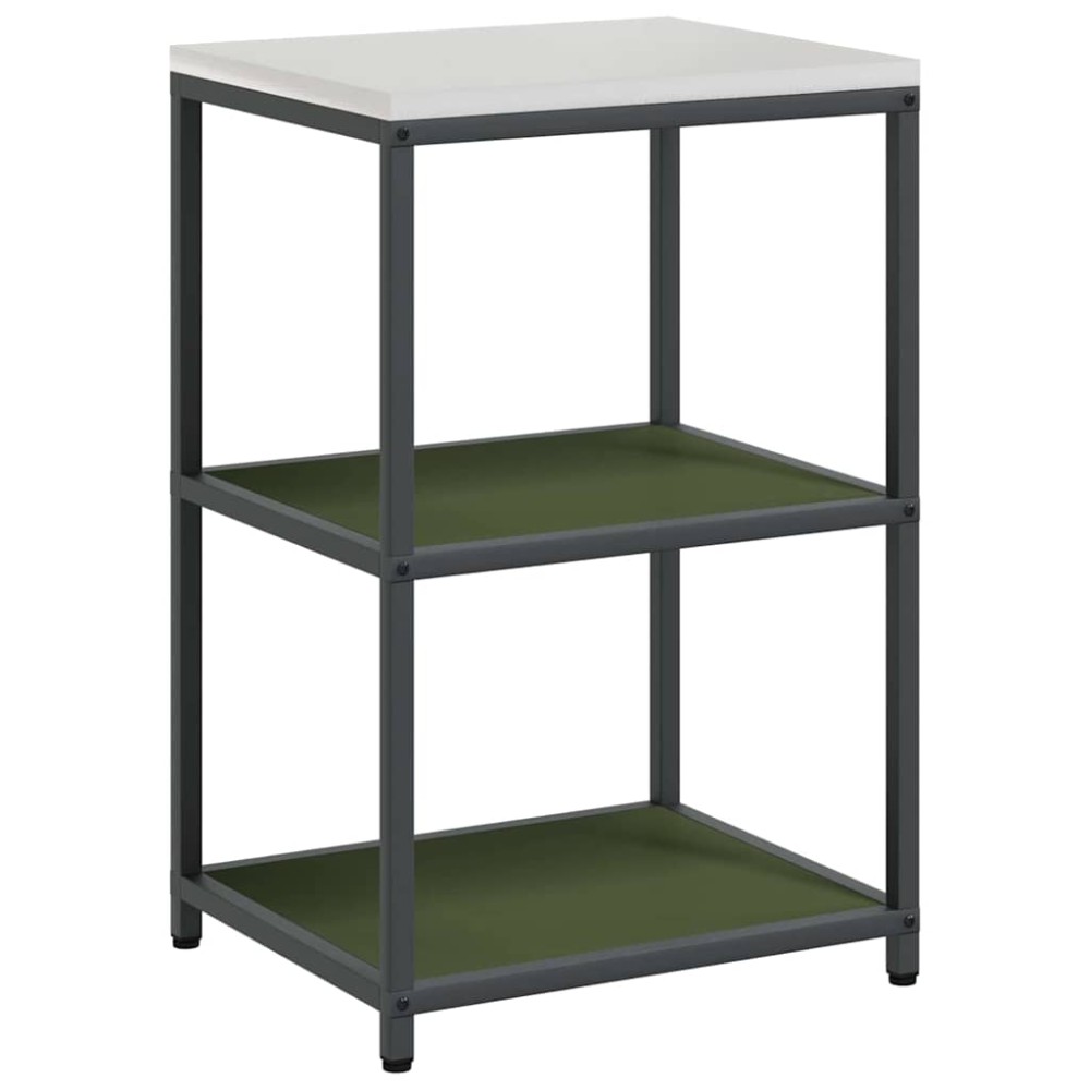vidaXL Raft de depozitare pentru bucătărie Verde oliv 60 x 50 x 92 cm