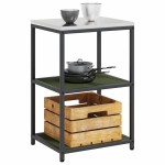 vidaXL Raft de depozitare pentru bucătărie Verde oliv 60 x 50 x 92 cm