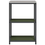 vidaXL Raft de depozitare pentru bucătărie Verde oliv 60 x 50 x 92 cm