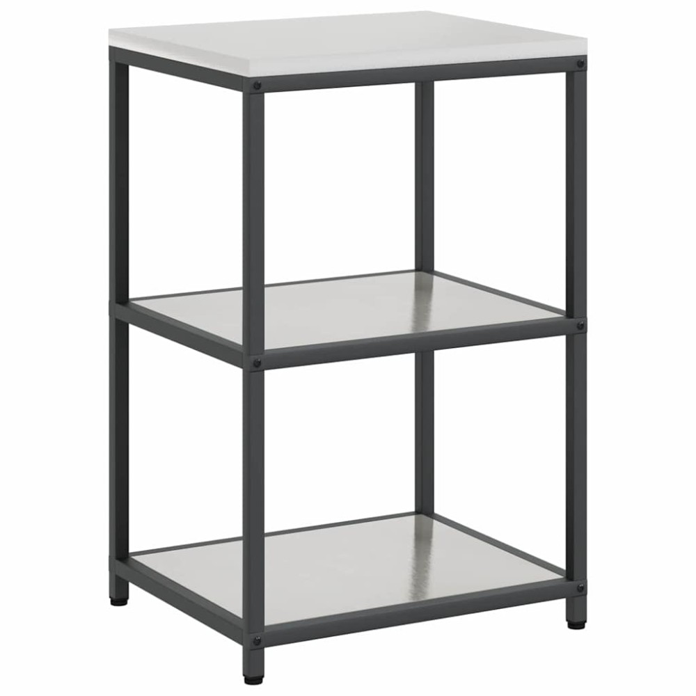 vidaXL Raft de depozitare pentru bucătărie Argintiu 60 x 50 x 92 cm