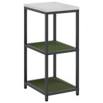 vidaXL Raft de depozitare pentru bucătărie cu raft Verde oliv Oţel