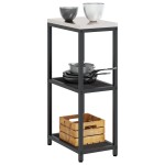 vidaXL Raft de depozitare pentru bucătărie Negru 60 x 50 x 92 cm Oţel