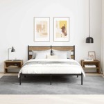 vidaXL Dulap de noapte stejar artizanal 40 x 40 x 30 cm Lemn compozit