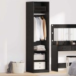 vidaXL Dulap cu raft cu depozitare Stejar negru 50 x 50 x 200 cm Lemn compozit vidaXL Dulap cu raft cu depozitare Stejar negru 50 x 50 x 200 cm Lemn compozit