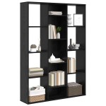 vidaXL Separator de cameră cu raft Stejar negru 100 x 24 x 140 cm vidaXL Separator de cameră cu raft Stejar negru 100 x 24 x 140 cm