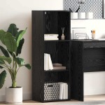 vidaXL Bibliotecă Stejar negru 40 x 30 x 114 cm Lemn compozit vidaXL Bibliotecă Stejar negru 40 x 30 x 114 cm Lemn compozit