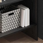 vidaXL Dulap pentru cărți Stejar negru 60 x 35 x 180 cm Lemn compozit