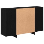 vidaXL Bufet Stejar negru 120 x 30 x 75 cm Lemn compozit
