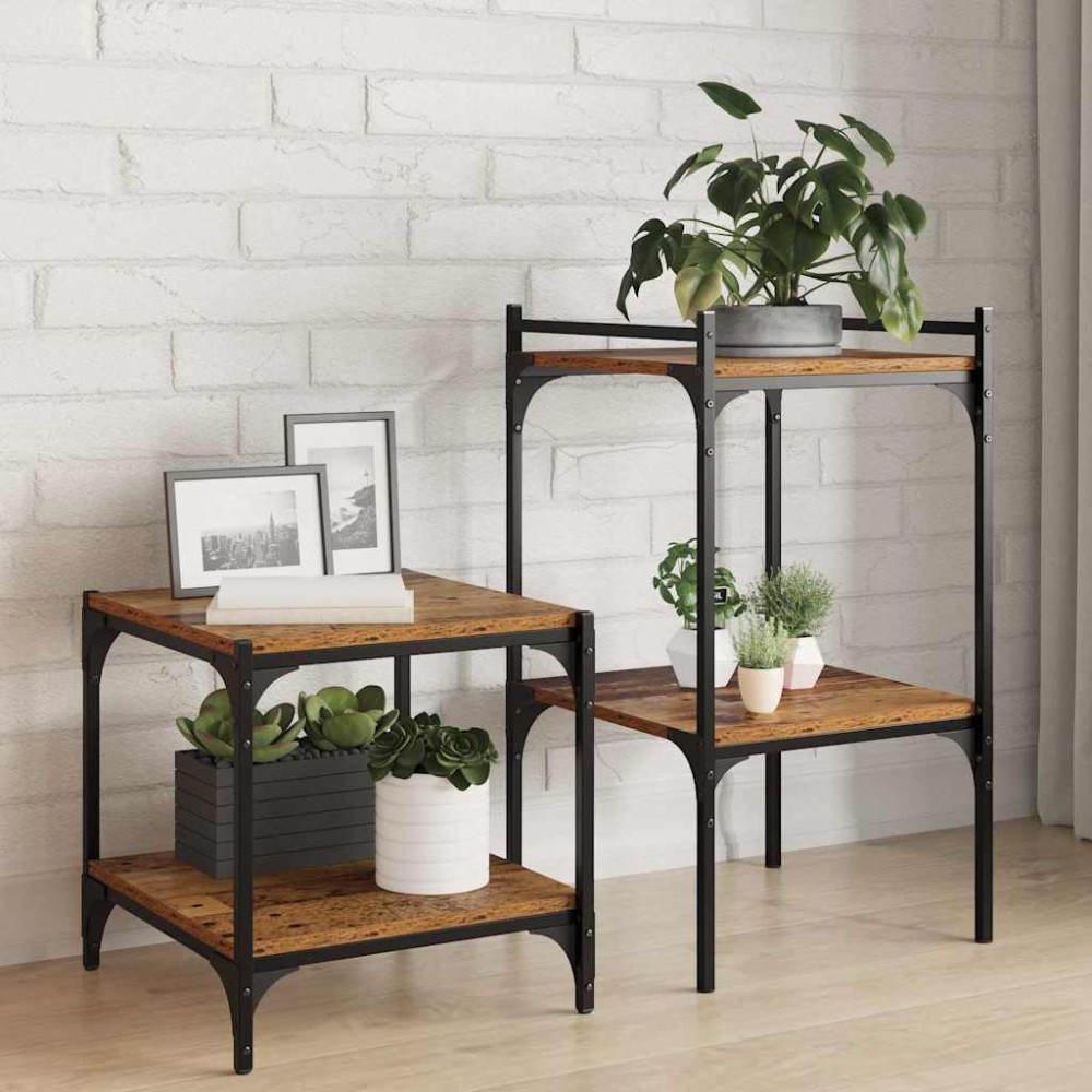 vidaXL Raft pentru cărți 4 pcs Maro 40 x 40 x 1,5 cm Lemn compozit