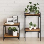 vidaXL Raft pentru cărți 4 pcs Maro 40 x 40 x 1,5 cm Lemn compozit