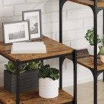 vidaXL Raft pentru cărți 4 pcs Maro 40 x 40 x 1,5 cm Lemn compozit