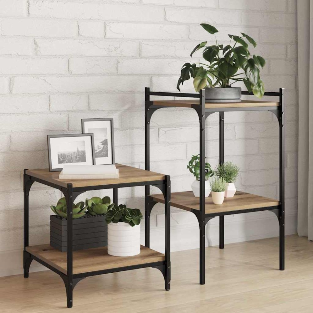 vidaXL Raft pentru cărți 4 pcs Maro 40 x 40 x 1,5 cm Lemn compozit