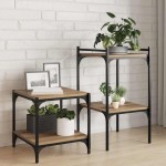 vidaXL Raft pentru cărți 4 pcs Maro 40 x 40 x 1,5 cm Lemn compozit