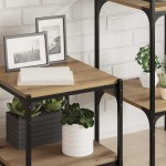 vidaXL Raft pentru cărți 4 pcs Maro 40 x 40 x 1,5 cm Lemn compozit