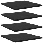 vidaXL Raft pentru cărți 4 pcs Negru 40 x 40 x 1,5 cm Lemn compozit