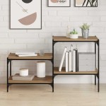 vidaXL Raft pentru cărți 4 pcs Maro 60 x 40 x 1,5 cm Lemn compozit