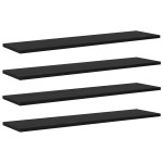 vidaXL Placă Raft pentru Cărți 4 pcs Negru 100 x 40 x 1.5cm PAL