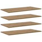 vidaXL Raft pentru cărți 4 pcs Maro 80 x 40 x 1,5 cm Lemn compozit