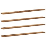 vidaXL Raft pentru cărți 4 pcs Maro 100 x 10 x 1,5 cm Lemn compozit