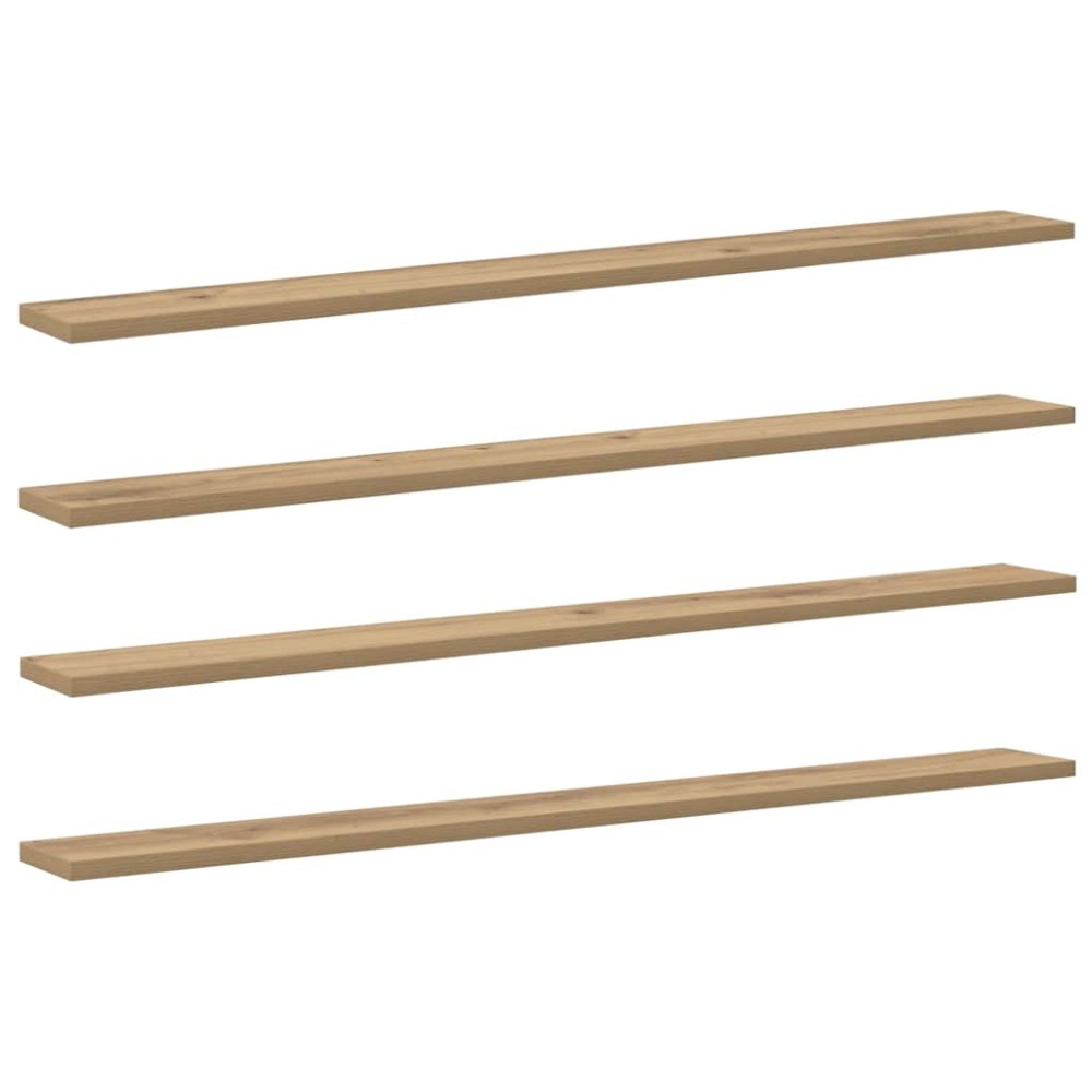 vidaXL Raft pentru cărți 4 pcs Maro 100 x 10 x 1,5 cm Lemn compozit