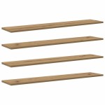 vidaXL Raft pentru cărți 4 pcs Maro 100 x 20 x 1,5 cm Lemn compozit